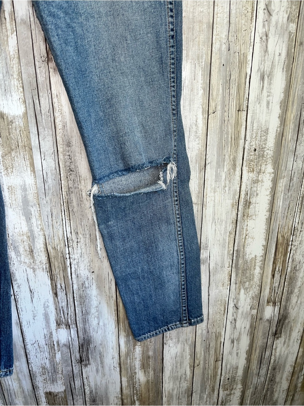 GRLFRND Naomi High Rise 26 Distressed Straight Crop Revolve I Will Survive Wash - Picture 5 of 9